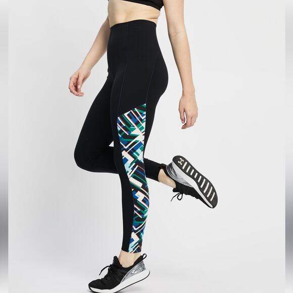 Sweaty Betty Power High Rise Black Printed Pocket 7/8 Length Leggings Size XS - Picture 1 of 7